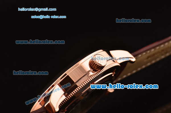 Vacheron Constantin Malte Tourbillon Asia ST22 Automatic Rose Gold Case with Brown Leather Strap White Dial - Click Image to Close